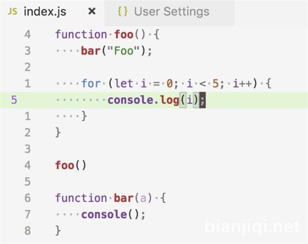 设置 VS Code 显示相对行号